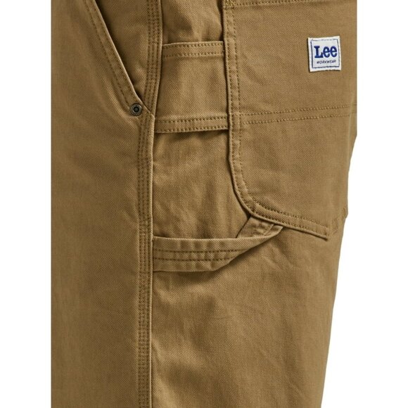Lee Men's Legendary Workwear Loose Fit Carpenter Jeans (Size 42x32) Dark Khaki - Picture 2 of 4